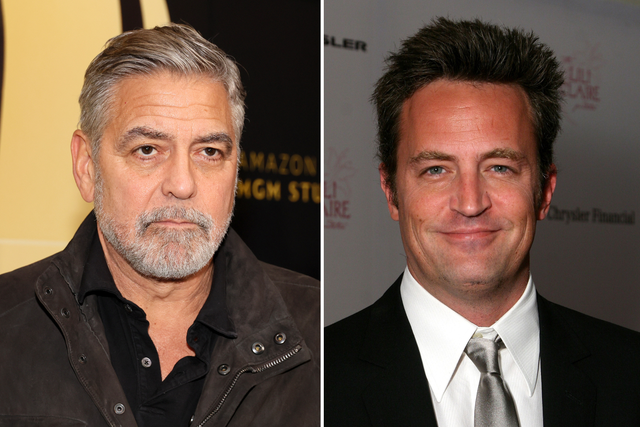 <p>George Clooney and Matthew Perry</p>